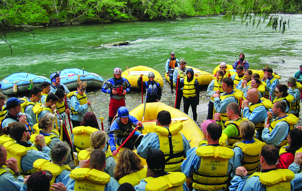 Whitechuck raft launch on the Sauk River.