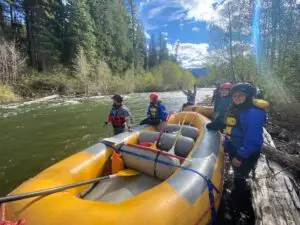 rafting on the twisp river near Winthrop, Washington